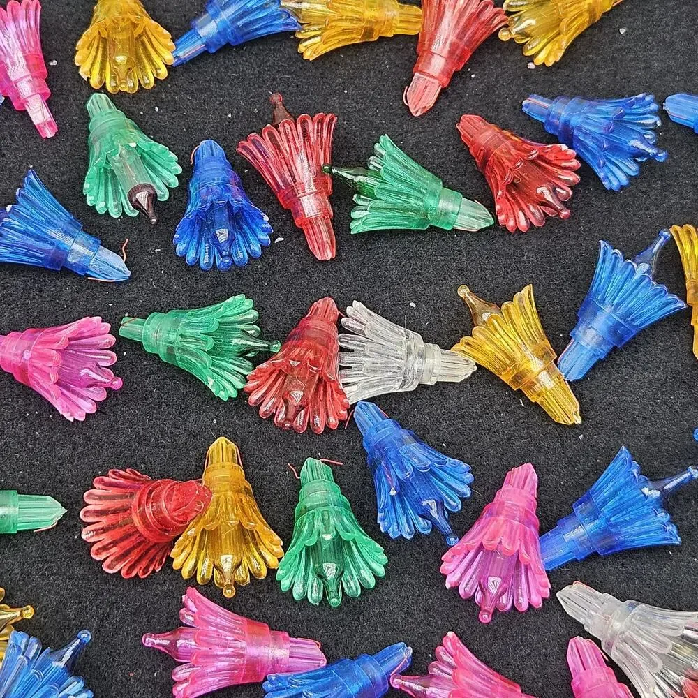 Vintage Christmas Tree Light Flower Reflector Lot 118 Pieces Plastic‎ Multicolor
